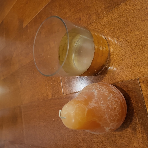 Pear Candle and Candle Holder - Picture 1 of 3